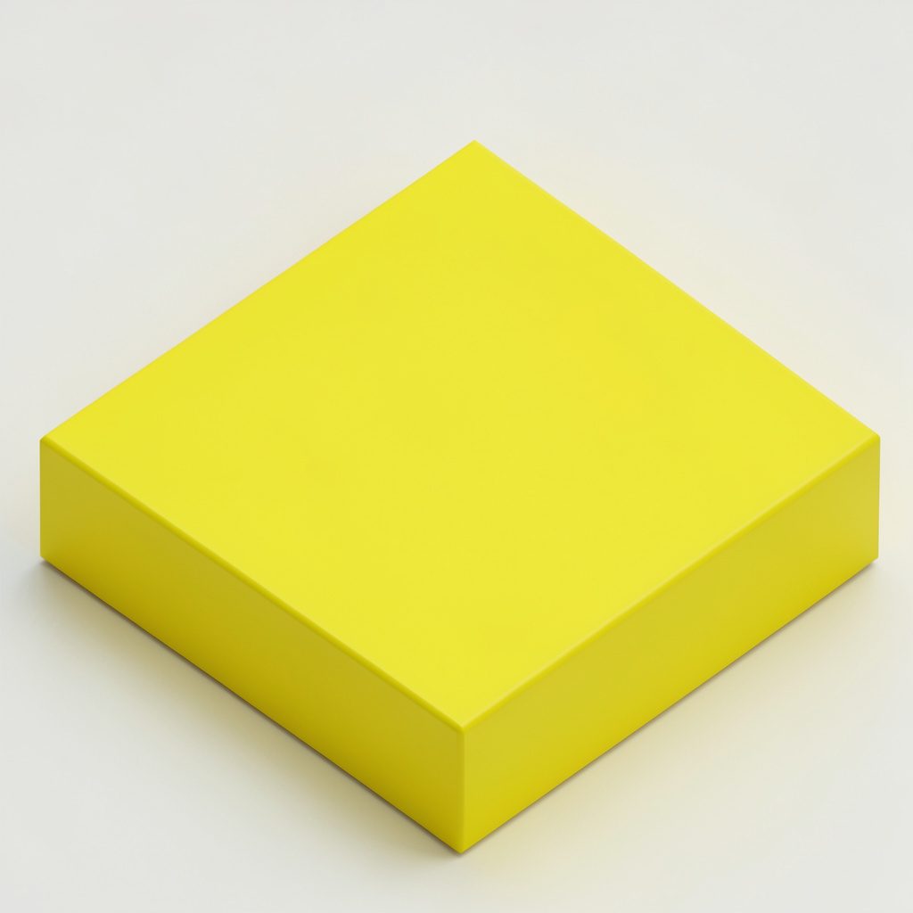 Isometric 3D render of stacked contract pages and a magnifying glass on a dark surface with yellow accents, evoking legal terms and music search.